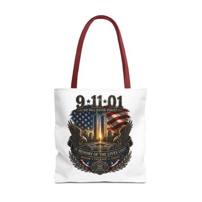 9/11 Memorial Tote Bag — We Will Never Forget Tribute Tote
