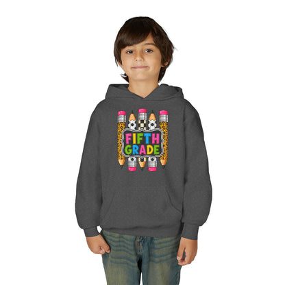 Fifth Grade Kids Hoodie — Colorful Pencil Back‑to‑School Sweatshirt for Students