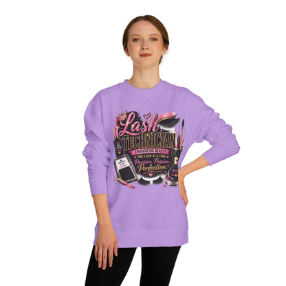 Lash Technician Crewneck Sweatshirt — Professional Eyelash Artist Apparel