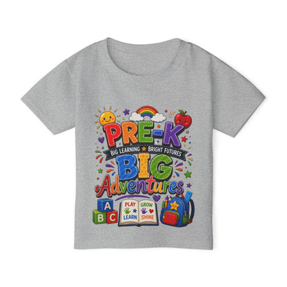 Pre-K Big Adventures Toddler T-Shirt — Bright Back-to-School Preschool Shirt