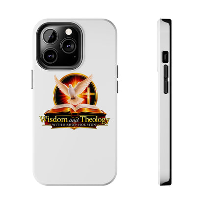 Wisdom and Theology Tough Phone Case — Christian Dove & Cross Design