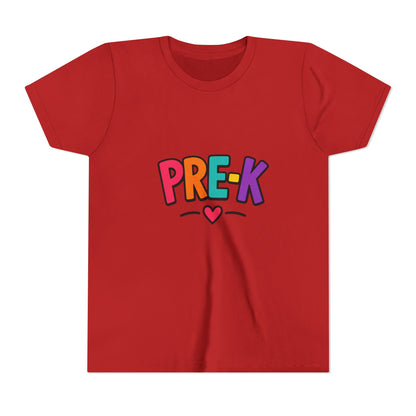 Pre-K Kids Tee — Colorful Heart Preschool Shirt for Boys & Girls