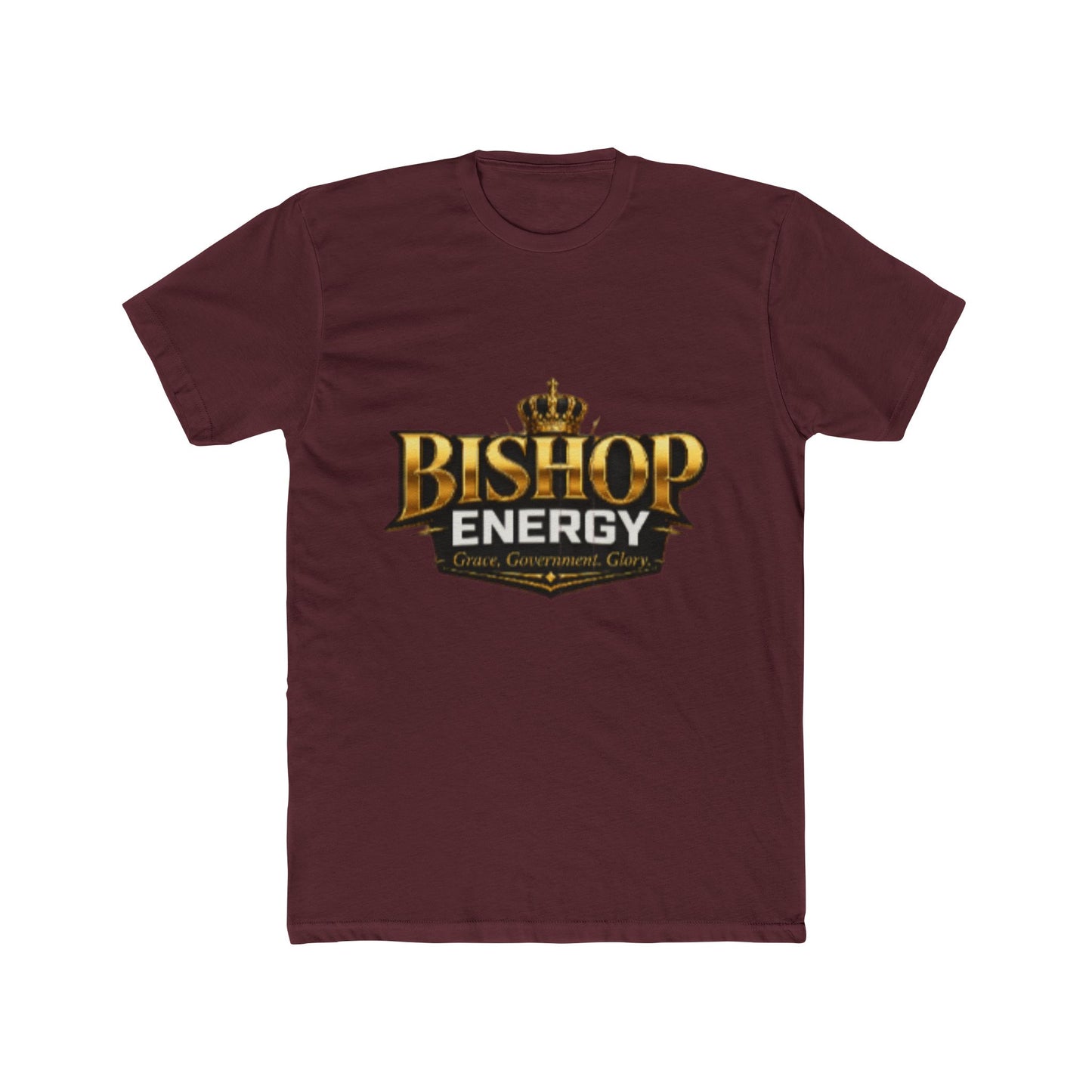 Bishop Energy Graphic Tee — Bold Gold Crown Logo T-Shirt