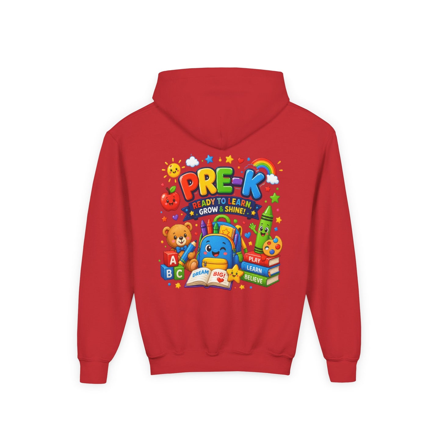 Pre-K Ready to Learn Youth Hoodie – Cute Back-to-School Preschool Sweatshirt