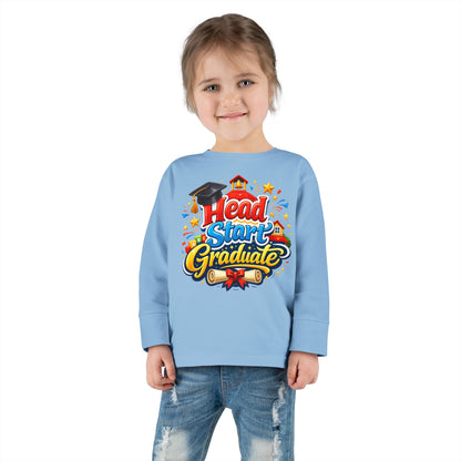 Toddler Long Sleeve Tee - "Head Start Graduate" Preschool Graduation Shirt