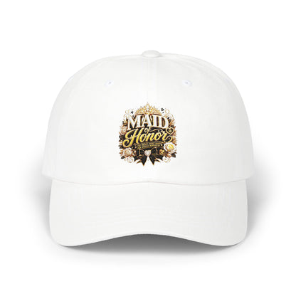 Maid of Honor Dad Cap — Floral Gold Bridal Party Hat