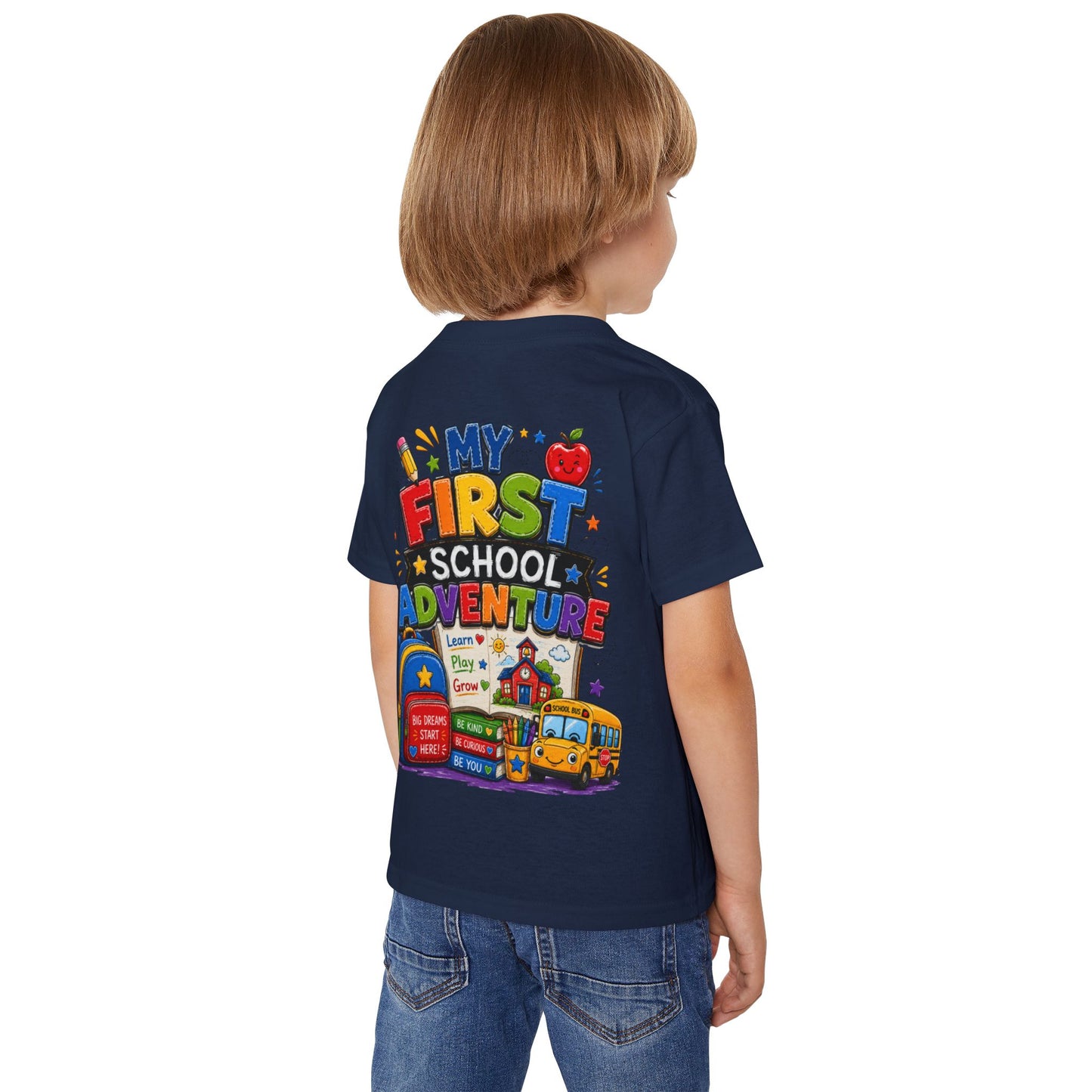 Toddler T‑Shirt — "My First School Adventure" Back‑to‑School Kids Tee