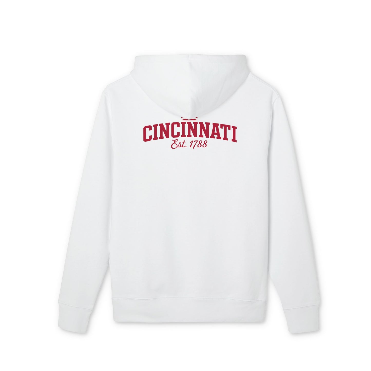 Cincinnati Hoodie — 'CINCINNATI Est. 1788' Red Script City Pride Pullover