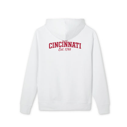 Cincinnati Hoodie — 'CINCINNATI Est. 1788' Red Script City Pride Pullover