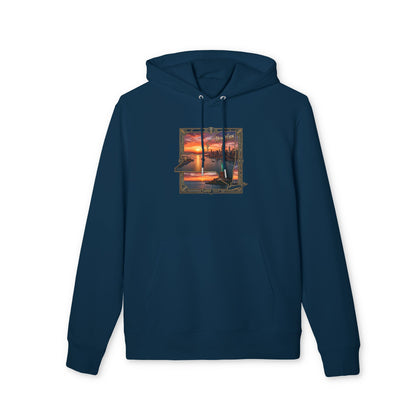 Sunset Harbor Hoodie — Coastal Sunset Graphic Pullover