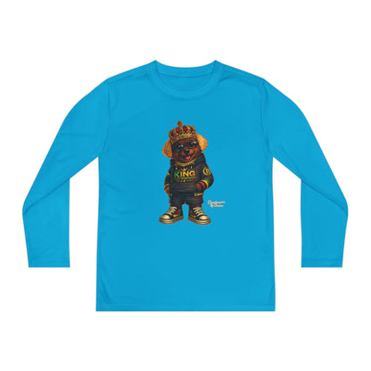 Youth Long Sleeve Tee — 'King' Bear Graphic