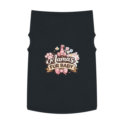Mama's Fur Baby Pet Tank Top — Cute Paw & Bow Dog Shirt