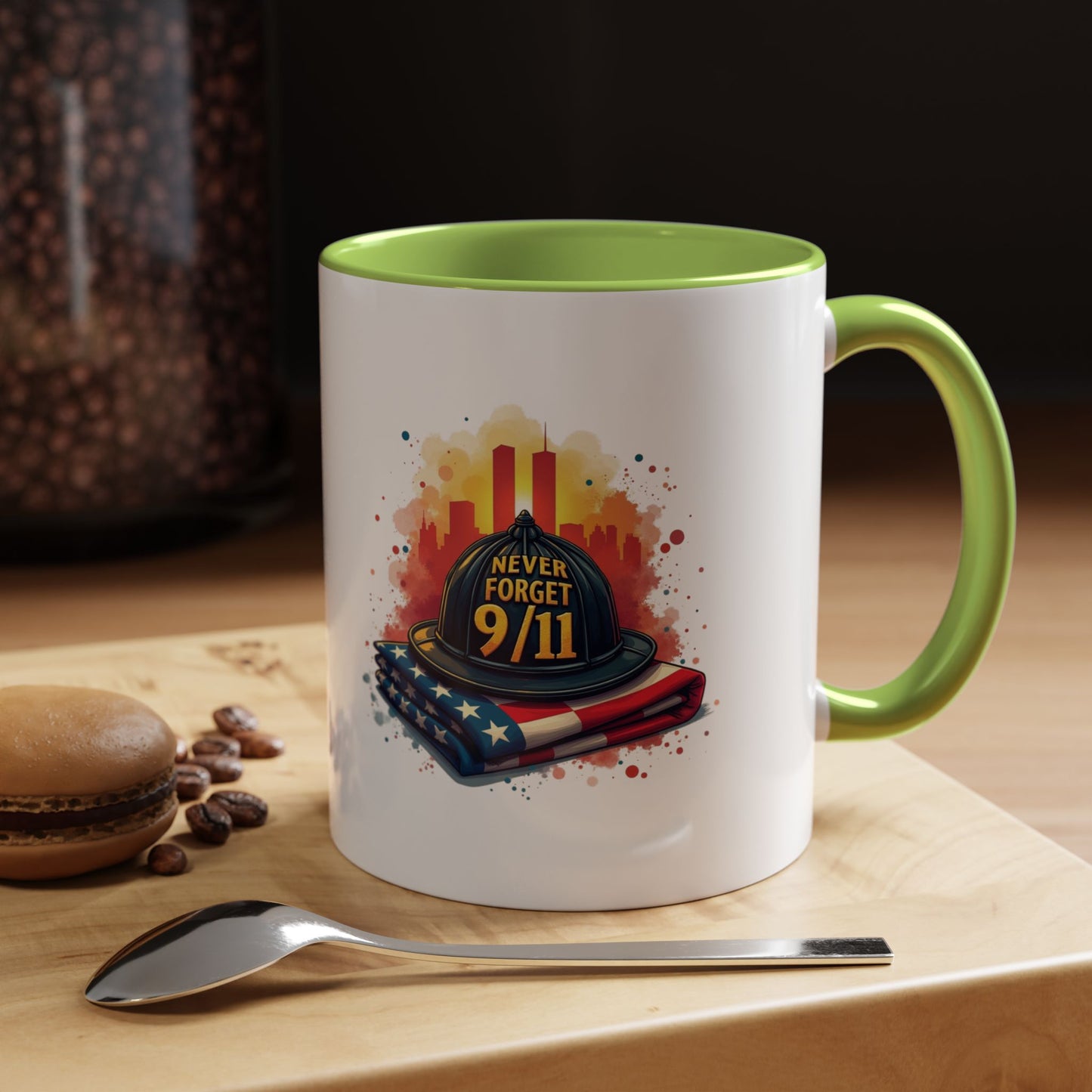 Never Forget 9/11 Memorial Accent Coffee Mug