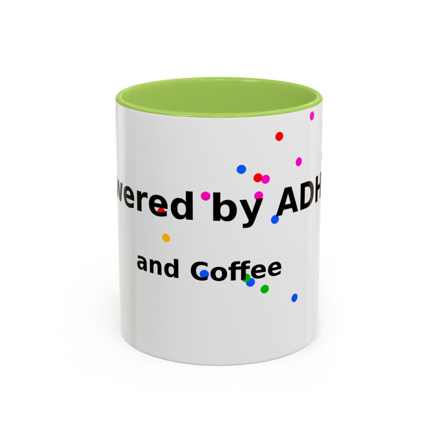 ADHD and Coffee Accent Mug — Funny Neurodivergent Travel Coffee Cup