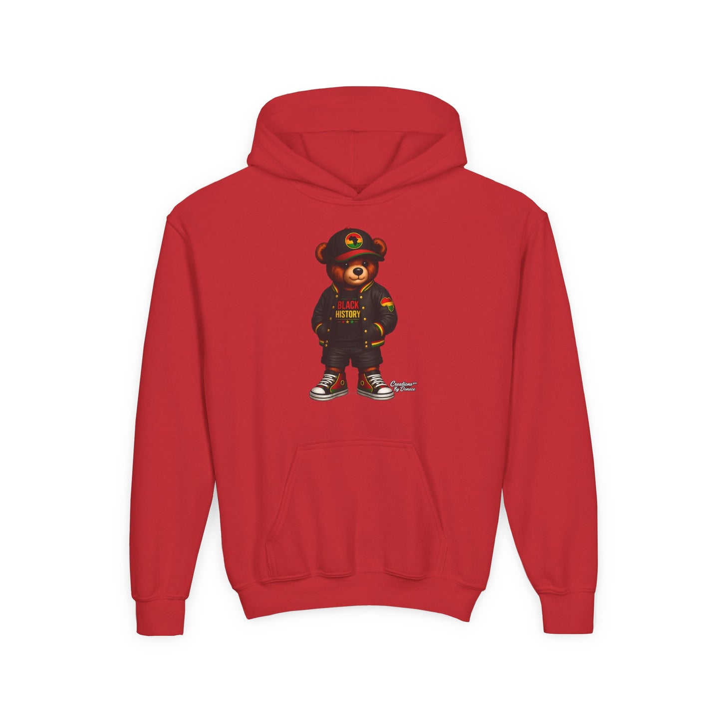 Youth Bear Hoodie — 'Follow Your History' Streetwear Kids Sweatshirt