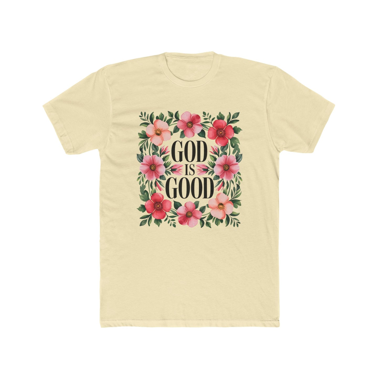 God Is Good Floral T-Shirt — Christian Faith Tee