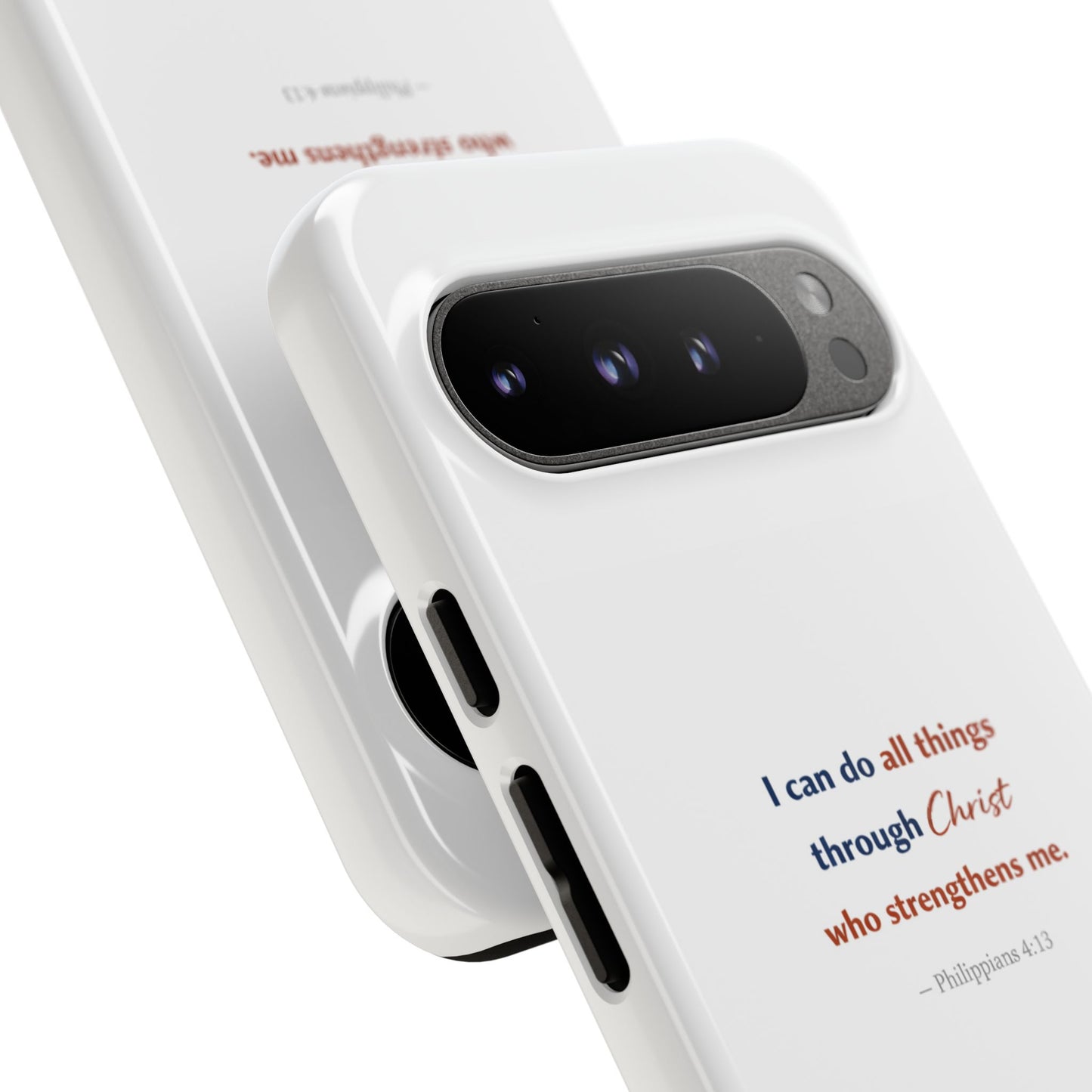 Christian Phone Case – “I Can Do All Things Through Christ” Inspirational Tough Case