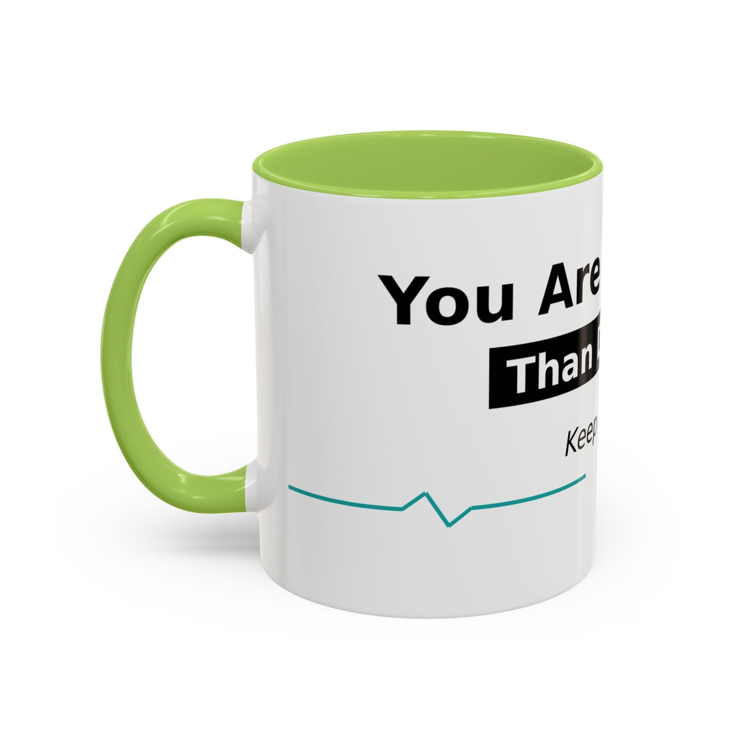 You Are Stronger Than Diabetes Accent Coffee Mug — Keep Fighting Inspirational Tea Cup