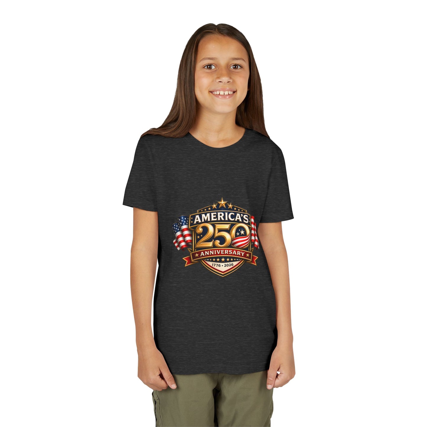 America's 250th Anniversary Youth Tee - Patriotic 1776–2026 Celebration Shirt