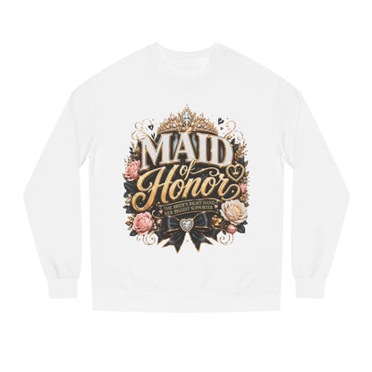 Maid of Honor Sweatshirt - Floral Crown Bridal Party Crewneck