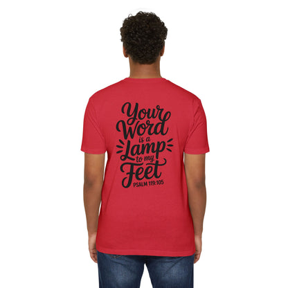 Bible Verse T-Shirt — "Your Word Is a Lamp to My Feet" (Psalm 119:105)