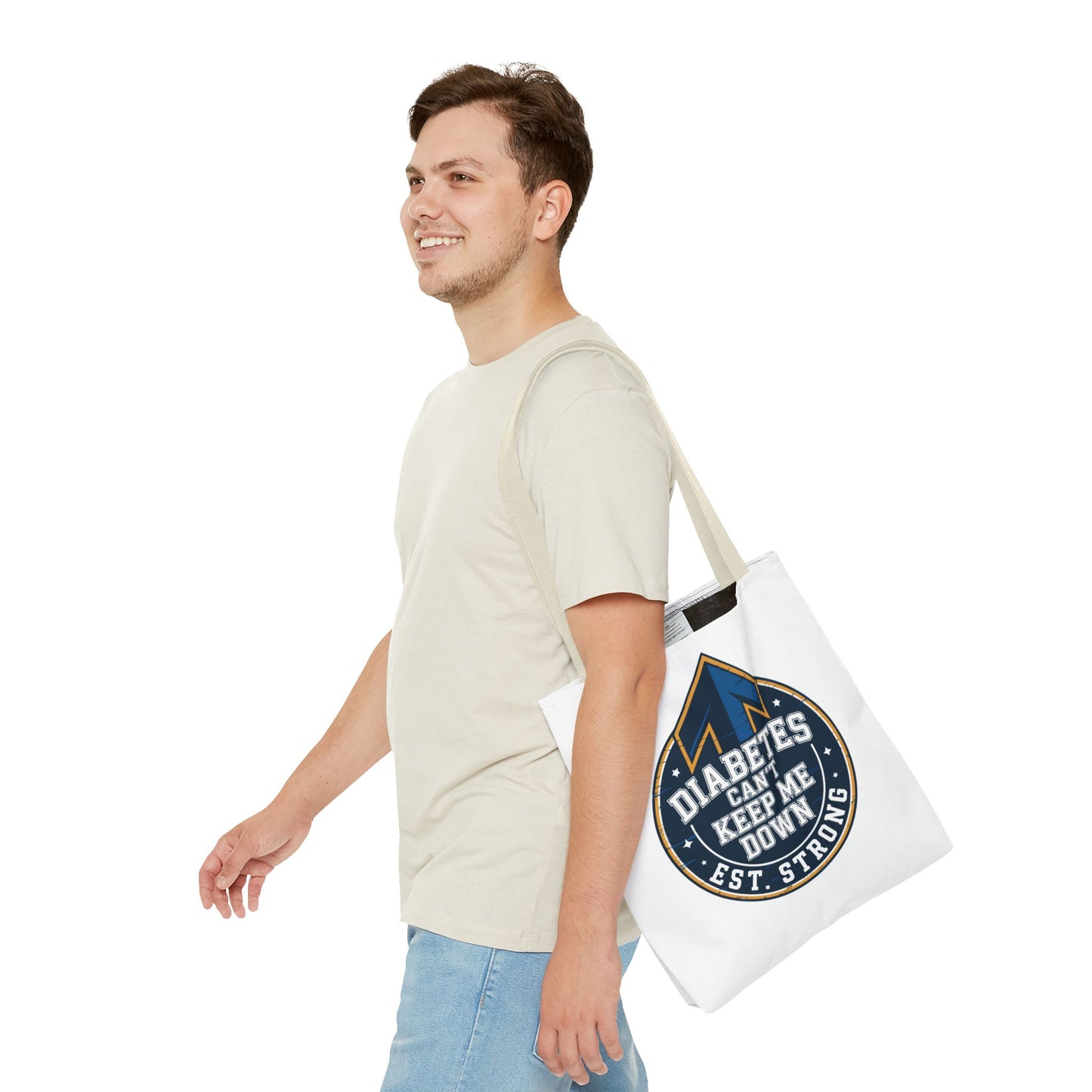 Diabetes Can't Keep Me Down Tote Bag — Inspirational Diabetes Awareness Shopper