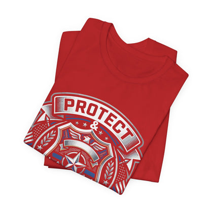 Protect & Serve T-Shirt — Police Badge Emblem Tee