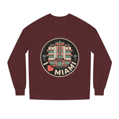 Miami Art Deco Sweatshirt — I Love Miami Vintage Hotel Crewneck
