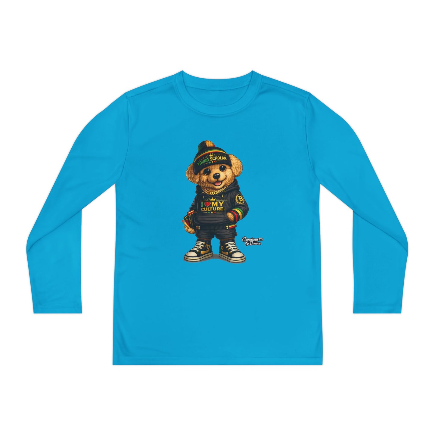 Youth Long Sleeve Tee — Streetwear Teddy Bear Graphic