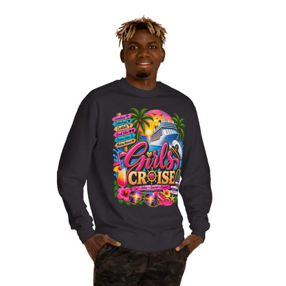 Girls Cruise Sweatshirt — Tropical Bachelorette/Group Vacation Crewneck