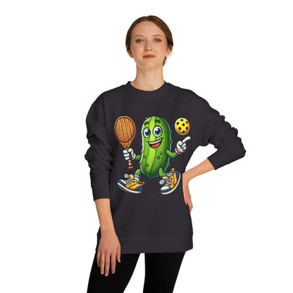 Pickle Pickleball Sweatshirt — Funny Pickle Playing Pickleball Crewneck