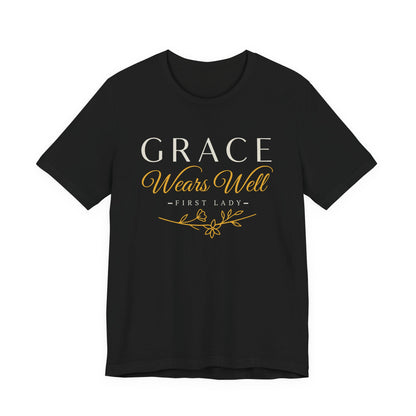 Grace Wears Well Tee — "Grace Wears Well" Inspirational Ladies T‑Shirt