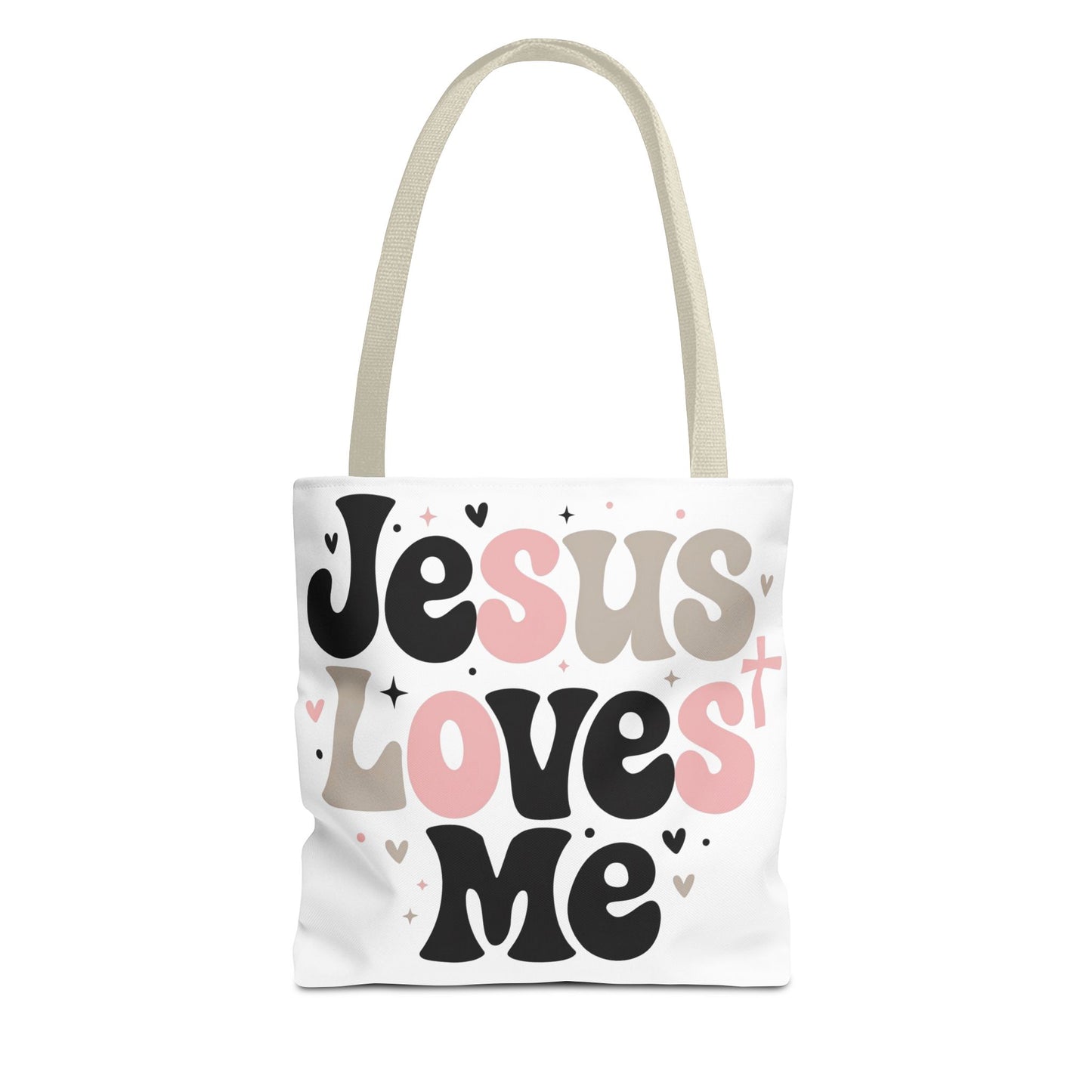 Jesus Loves Me Tote Bag - Faith-Inspired Christian Scripture Canvas Tote