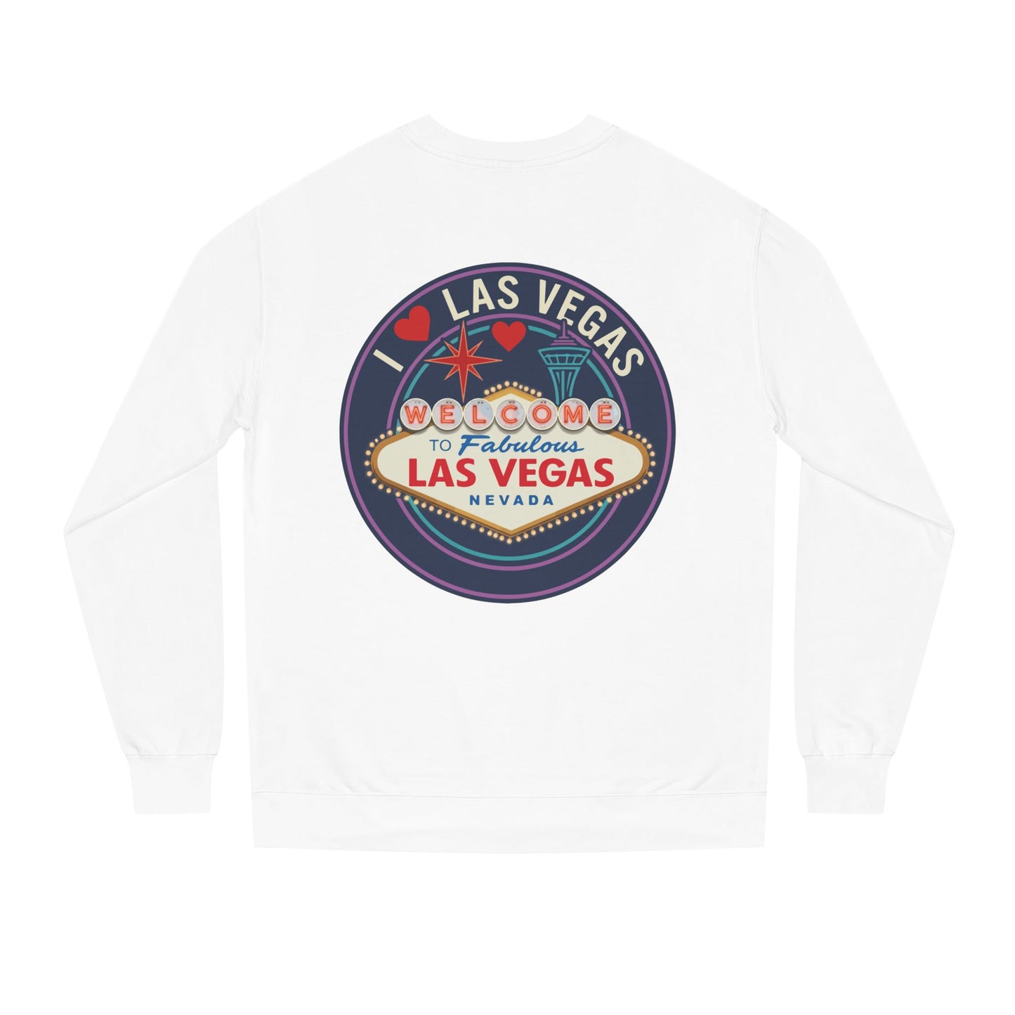 Las Vegas Welcome Sign Sweatshirt – Retro "I  Las Vegas" Crewneck