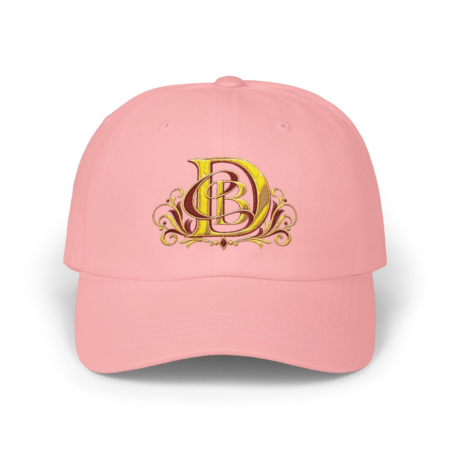Embroidered Gold Monogram Dad Cap