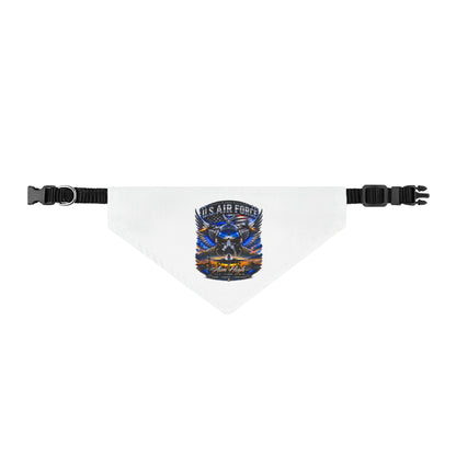 US Air Force Skull Clip-On Pet Bandana — Military Pride Dog & Cat Accessory
