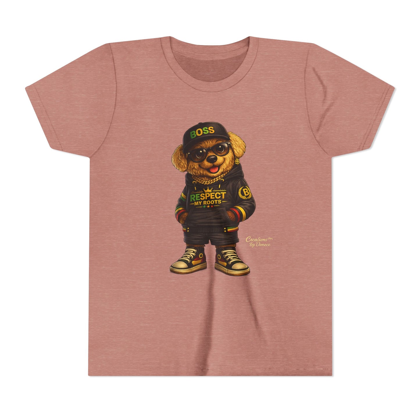 Kids Graphic Tee - 'Respect the Hustle' Teddy Bear Streetwear