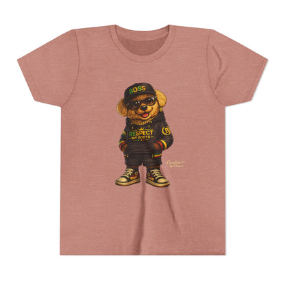 Kids Graphic Tee - 'Respect the Hustle' Teddy Bear Streetwear