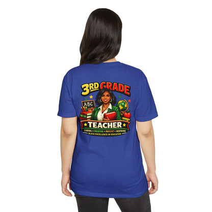 3rd Grade Teacher T‑Shirt – Black Excellence in Education Design
