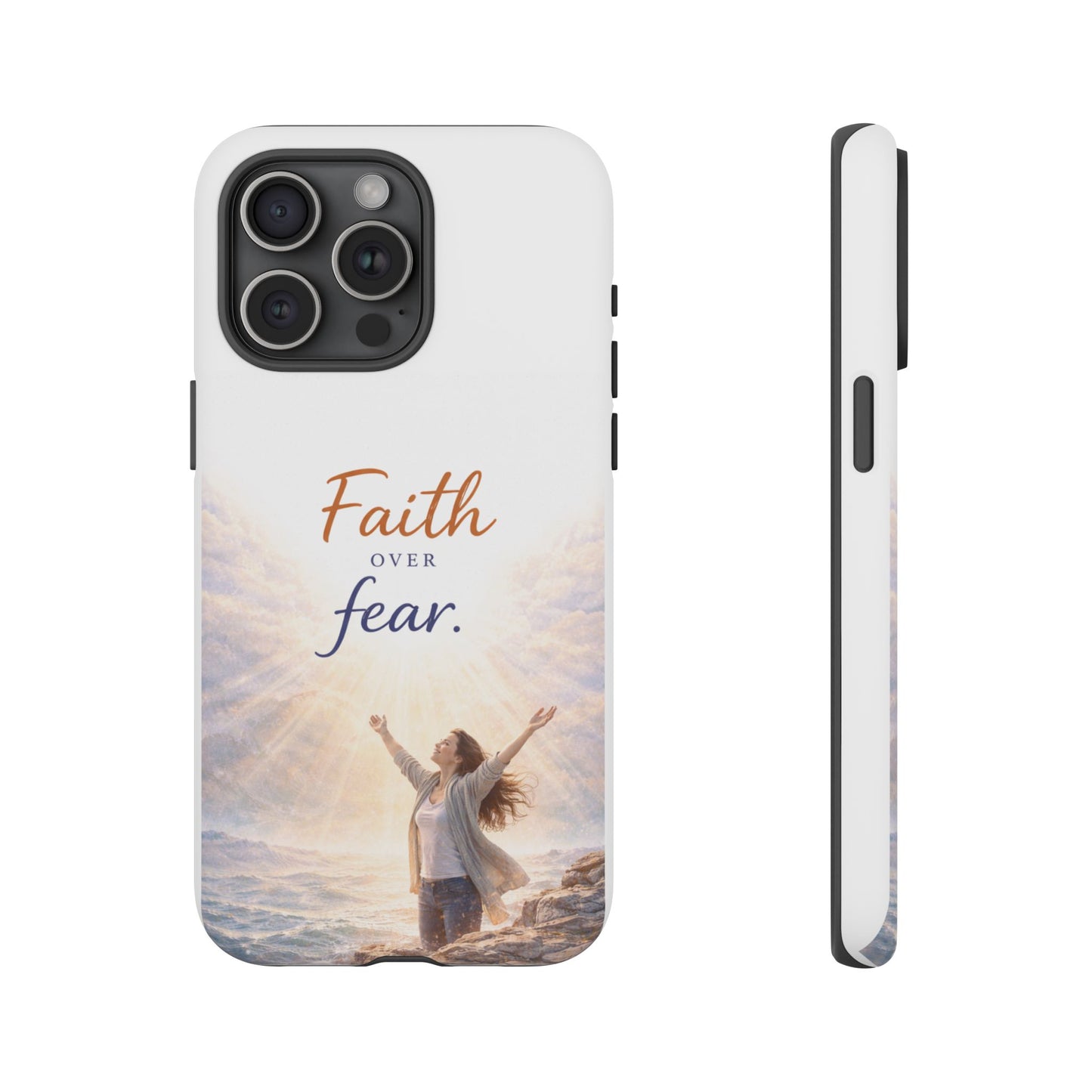 Faith Over Fear Phone Case — Inspirational Christian iPhone Cover