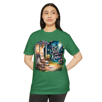 Be Still and Know T-Shirt — Cozy Porch & Moonlight Faith Tee