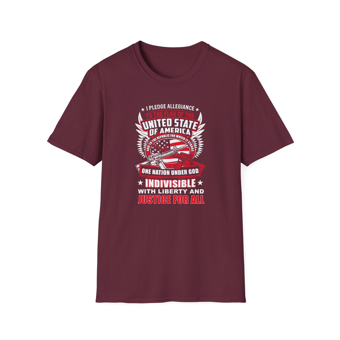 I Pledge Allegiance To the Flag of the of America The Reporlic for Which It Stands One Nation Under God Indivisible  With Liberty and Justice for All T-Shirt