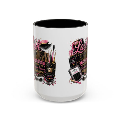 Lash Technician Coffee Mug – 'Enhancing Beauty One Lash at a Time' Accent Mug
