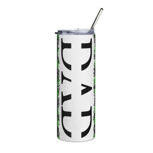20oz Stainless Tumbler with Green Cannabis Leaf Pattern