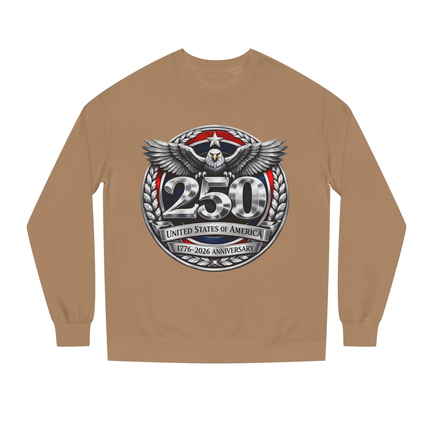 250th USA Anniversary Sweatshirt — Eagle Emblem 1776–2026 Commemorative Crewneck