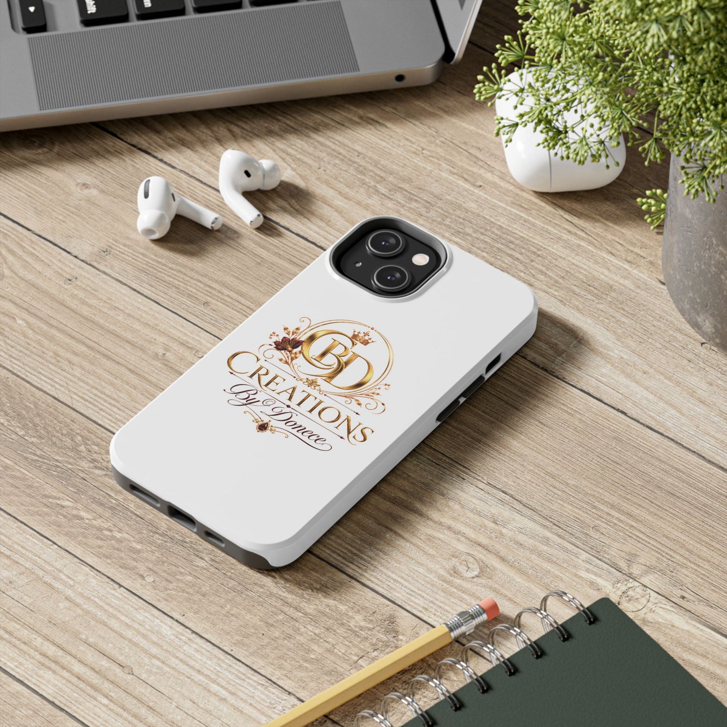BD Creations By Donece Elegant Logo Tough Phone Case — Protective iPhone Cover
