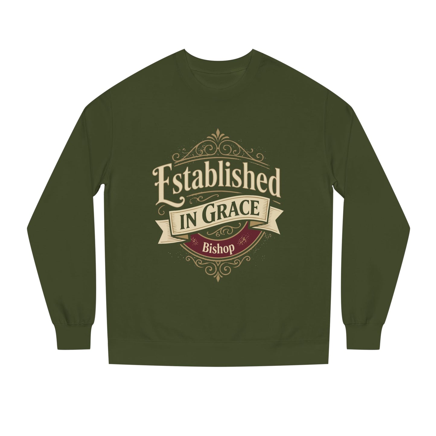 Established in Grace Sweatshirt — 'Established in Grace' Vintage Faith Crewneck