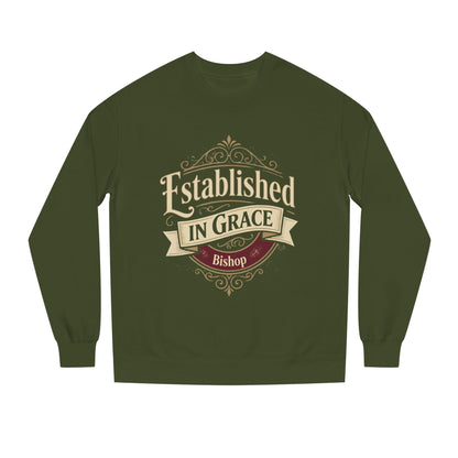Established in Grace Sweatshirt — 'Established in Grace' Vintage Faith Crewneck