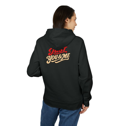 Just You & Me Hoodie — Retro Script Couples Pullover