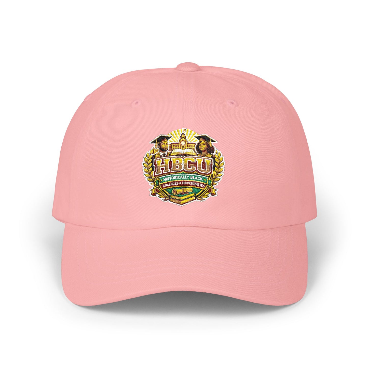 Dad Cap with Vintage Floral Crest Embroidered Design